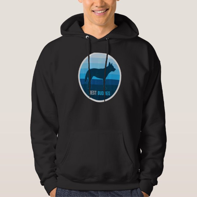 Australian Heeler Cattle Hund Retro 3 Hoodie (Framsida)