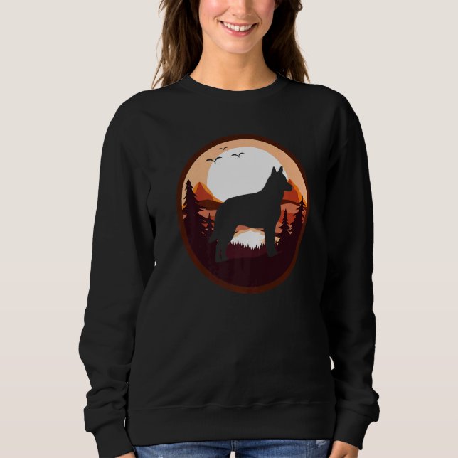 Australian Heeler Cattle Hund Retro 5 T Shirt (Framsida)