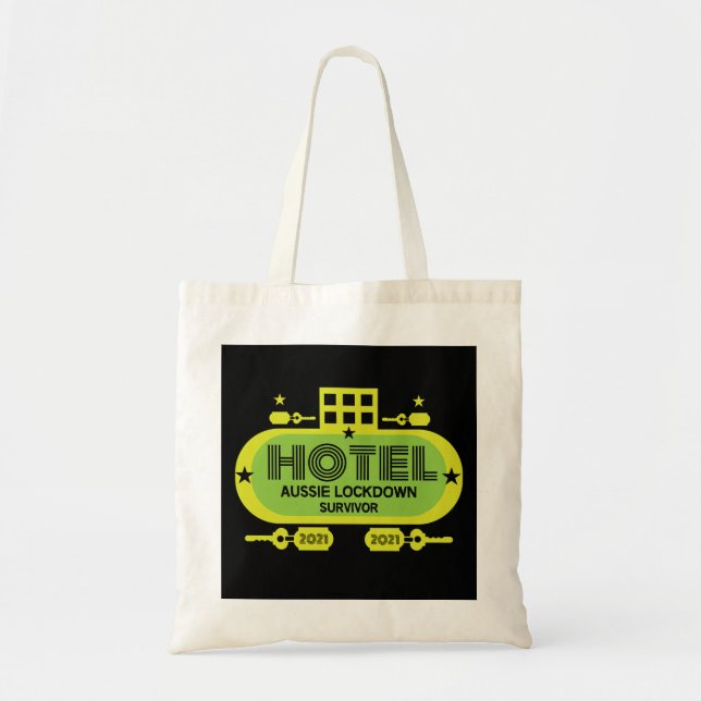 Australian Hotel Quarantine Gifts | Survivor Mugg  Tygkasse (Framsidan)