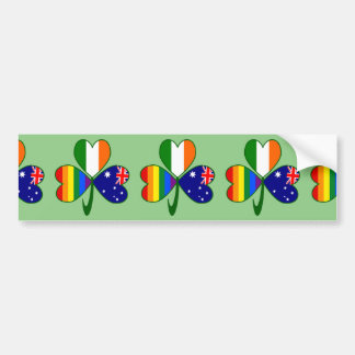 Australian Irish Gay pride Shamrock Bildekal