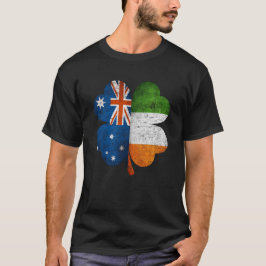 Australian Irish Shamrock Australia Ireland Flagga T Shirt