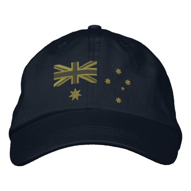 Australian Kaki Flagga Embroidery Broderad Keps (Framsida)