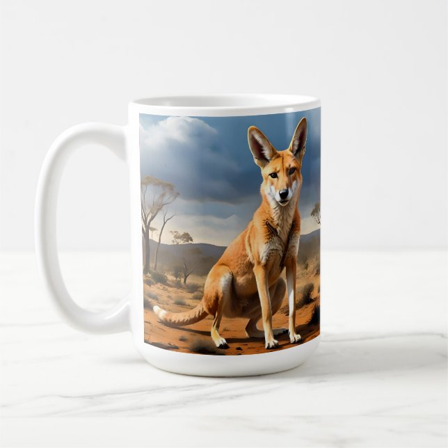 Australian Kangaringo (Kangaroo Dingo) Kaffemugg (Vänster)