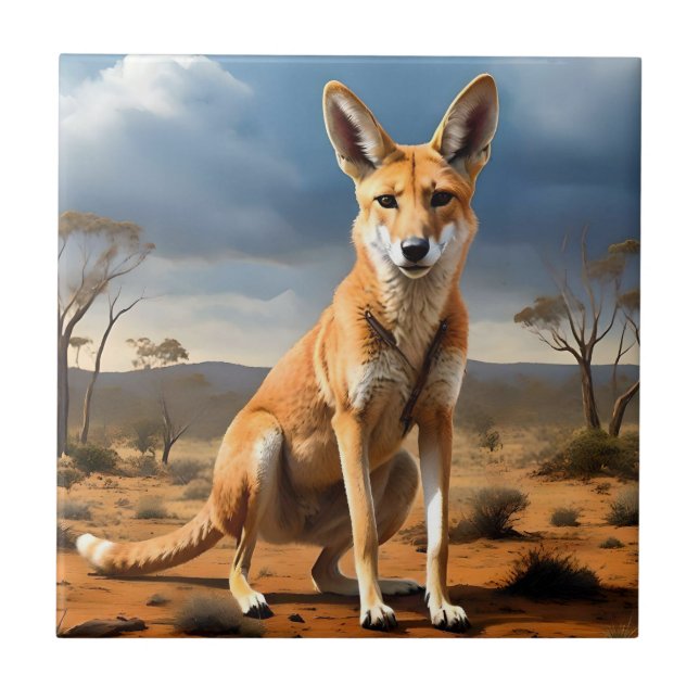 Australian Kangaringo (Kangaroo Dingo) Kakelplatta (Framsidan)