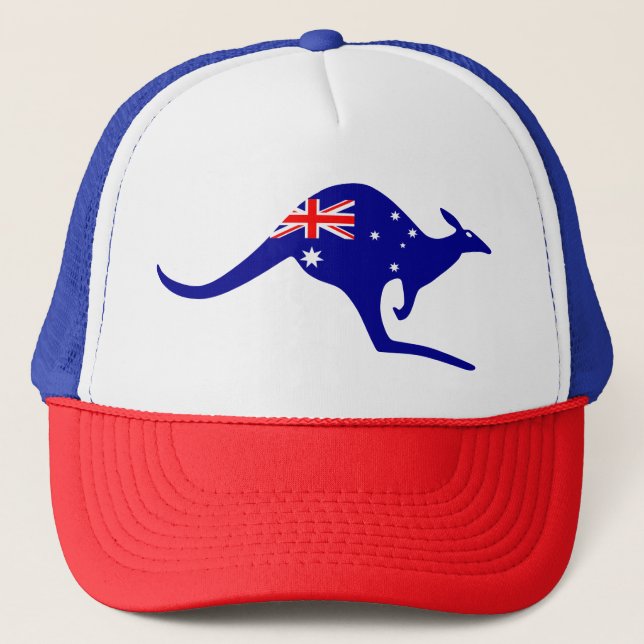 Australian Kangaroo Hat Truckerkeps (Framsida)
