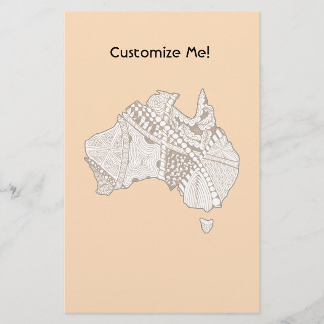 Australian Karta Art Brevpapper (Framsida)