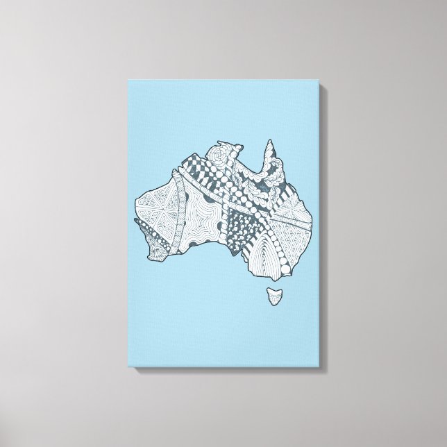Australian Karta Art Canvastryck (Framsida)