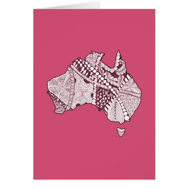 Australian Karta Art Hälsningskort (Framsidan)