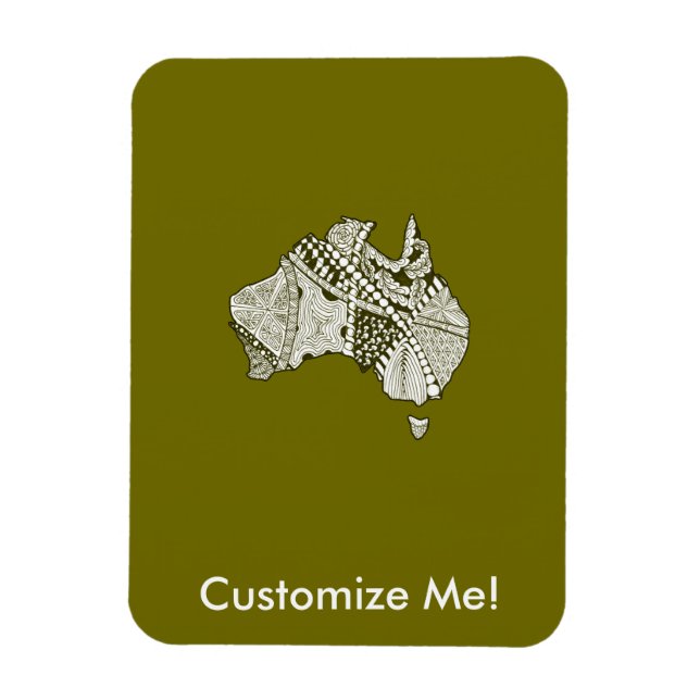 Australian Karta Art Magnet (Vertikal)