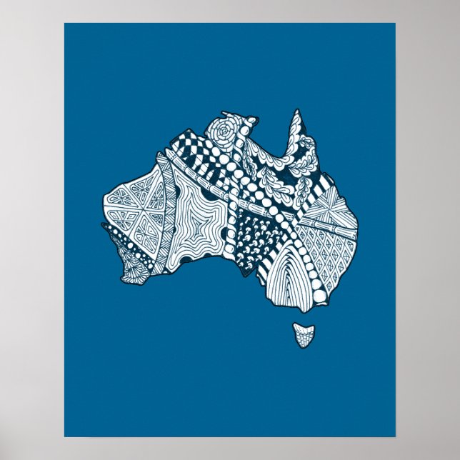 Australian Karta Art Poster (Framsidan)