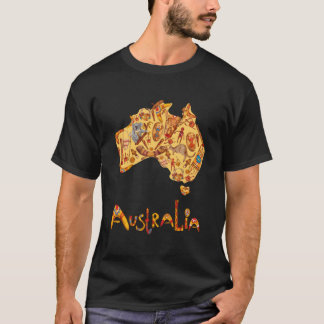 Australian Karta ursprungsuran Aboriginal Australi T Shirt
