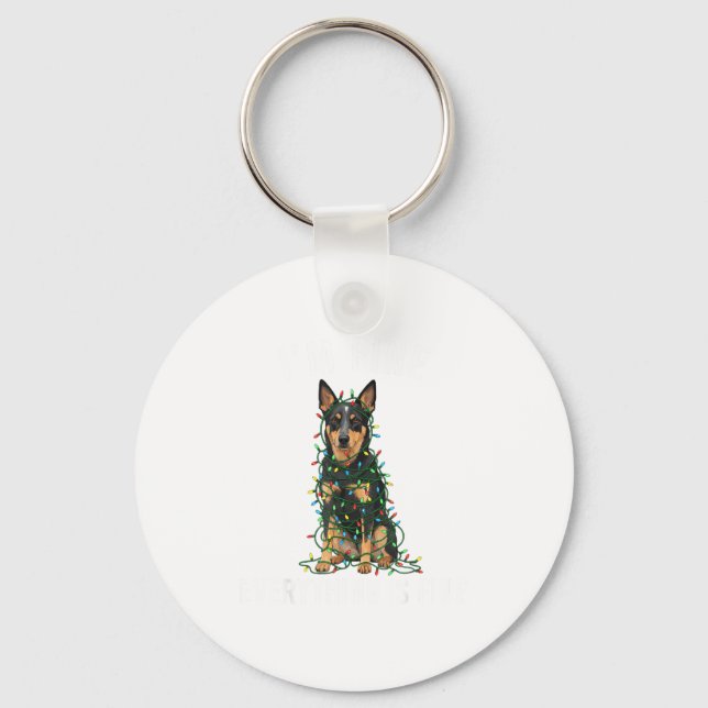 Australian Kele Christmas I'm Fine Everything Is F Nyckelring (Framsida)