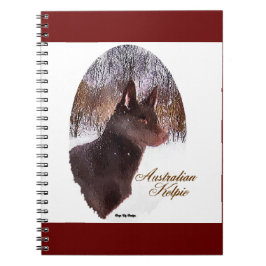 Australian Kelpe Art Anteckningsbok Med Spiral