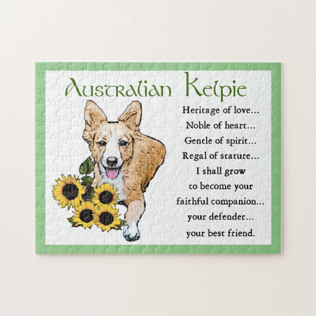 Australian Kelpie Art Pussel (Horisontell)