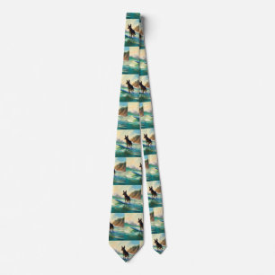 Australian Kelpie Beach Surfing Painting Slips