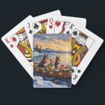 Australian Kelpie Christmas Boat Holiday Casinokort<br><div class="desc">Bring energetic, clever charm to your holiday season with this unique Australian Kelpie Christmas design! This magical scene features three alert, handsome Australian Kelpies sitting attentively in a cozy wooden boat, gently floating on a serene snowy lake at sunset. The boat is beautifully adorned with glowing Christmas string lights and...</div>