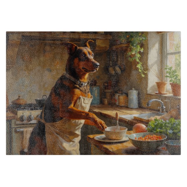Australian Kelpie Cooking in Kitchen (Framsidan)