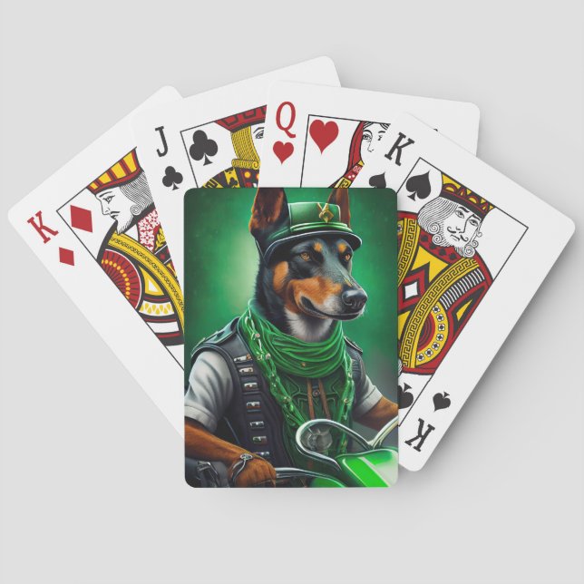 Australian Kelpie cykel St. Patrick's Day Casinokort (Baksidan)
