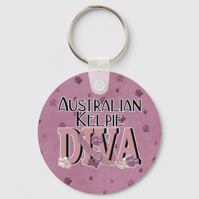 Australian Kelpie DIVA Nyckelring (Framsida)