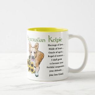 Australian Kelpie Gifts, australiska Kelpie Gifts Två-Tonad Mugg