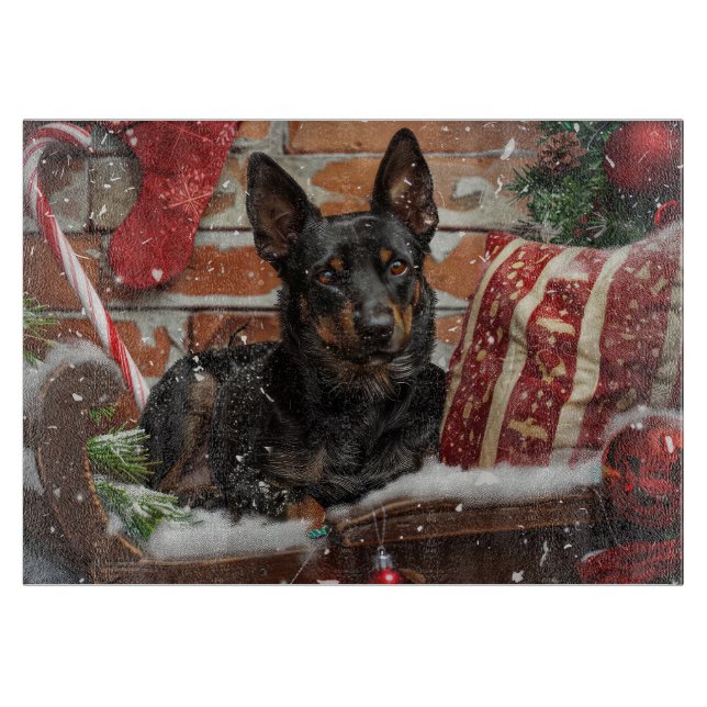 Australian Kelpie Hund jul Festive (Framsidan)