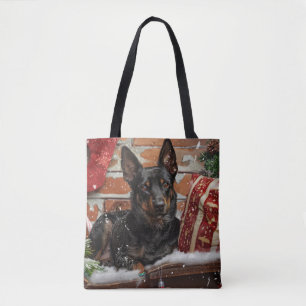 Australian Kelpie Hund jul Festive Tygkasse