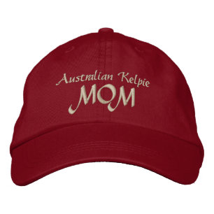 Australian Kelpie Hund MAMMA Broderad Keps