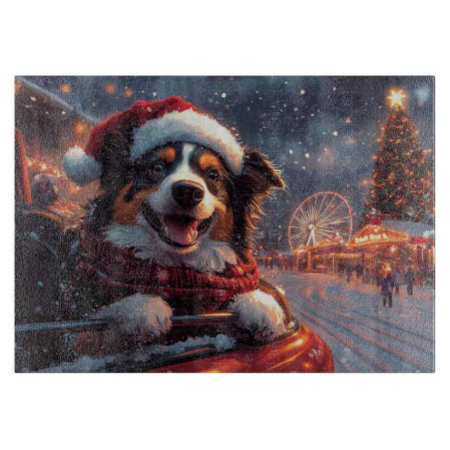 Australian Kelpie Hund Roller Underlägg jul (Framsidan)