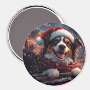 Australian Kelpie Hund Roller Underlägg jul Magnet