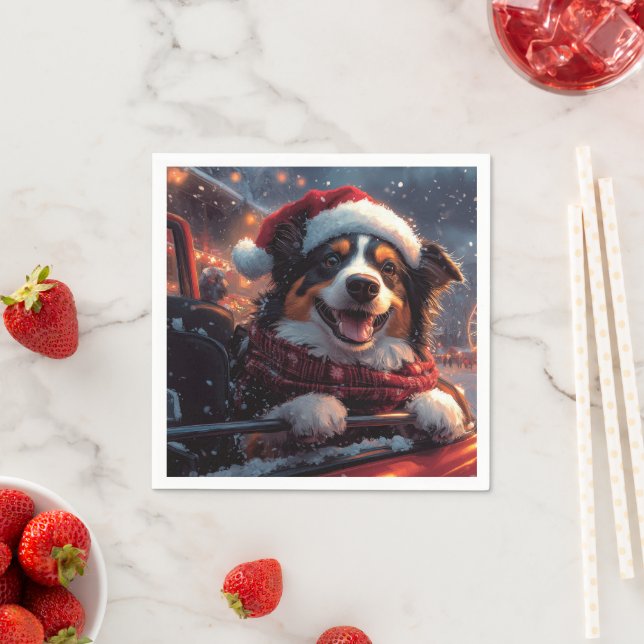 Australian Kelpie Hund Roller Underlägg jul Pappersservett (Insitu)