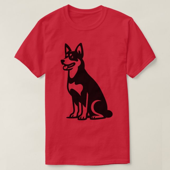 Australian Kelpie Hund T Shirt (Design framsida)