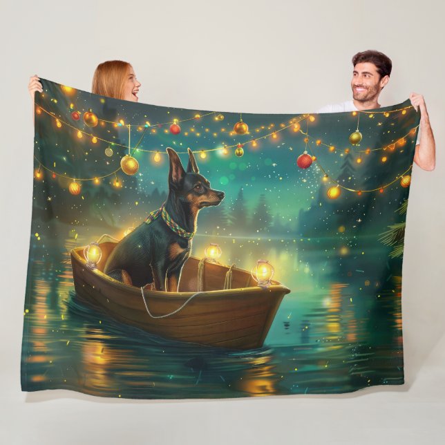 Australian Kelpie jul Festive Voyage Fleecefilt (På plats)