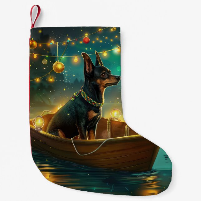 Australian Kelpie jul Festive Voyage Liten Julstrumpa (Framsidan)