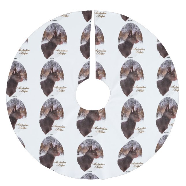 Australian Kelpie jul Julgransmatta Borstad Polyester (Framsidan)