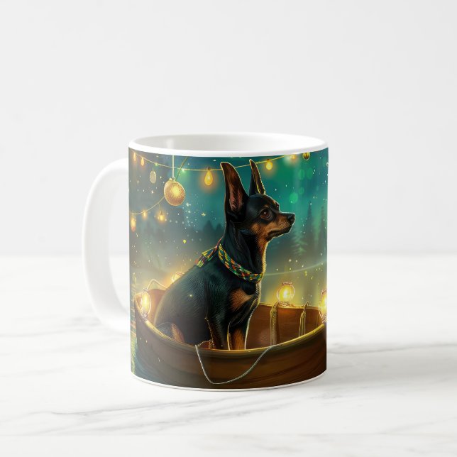 Australian Kelpie Julfirande resa Kaffemugg (Framsida vänster)