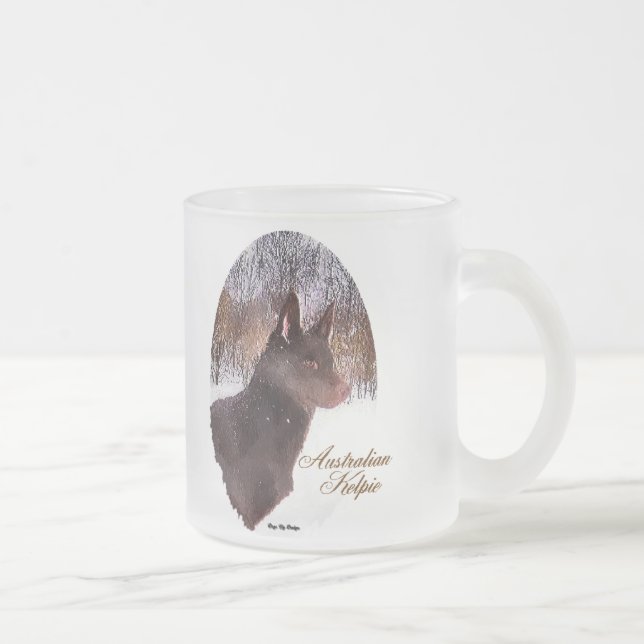Australian Kelpie-julgåvor Frostad Glasmugg (Höger)