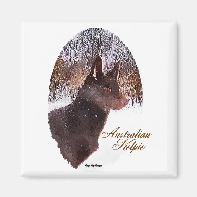 Australian Kelpie-julgåvor Magnet (Framsidan)