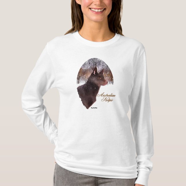 Australian Kelpie-julgåvor T Shirt (Framsida)