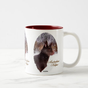 Australian Kelpie-julgåvor Två-Tonad Mugg