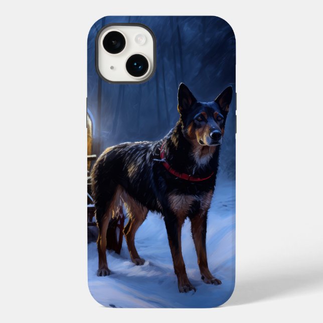 Australian Kelpie Snowy Sleigh juldeeller (Baksida)