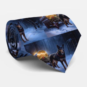 Australian Kelpie Snowy Sleigh juldeeller Slips