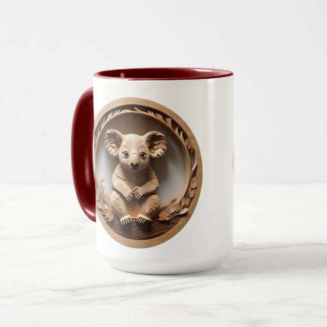Australian Koala Bear Wood Carving Mugg (Framsida vänster)