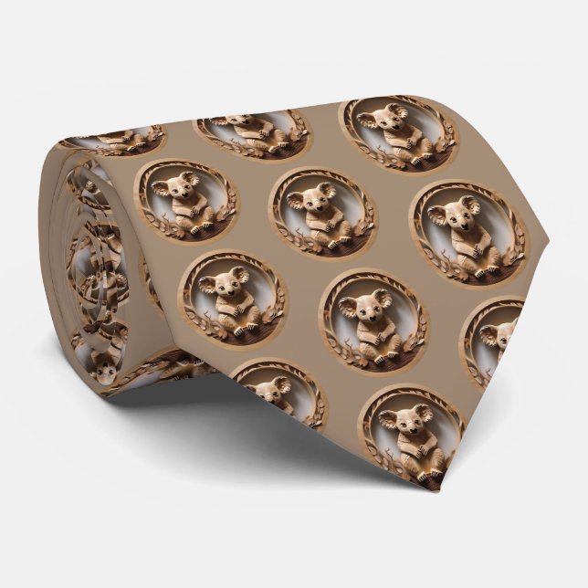 Australian Koala Bear Wood Carving Slips (Rullad)