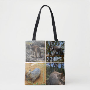 Australian Koala, Kangaroo, Quokka, Wombat Tygkasse