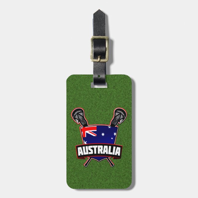 Australian Lacrosse Luggage Tag-mall Bagagebricka (Vertikal Framsida)