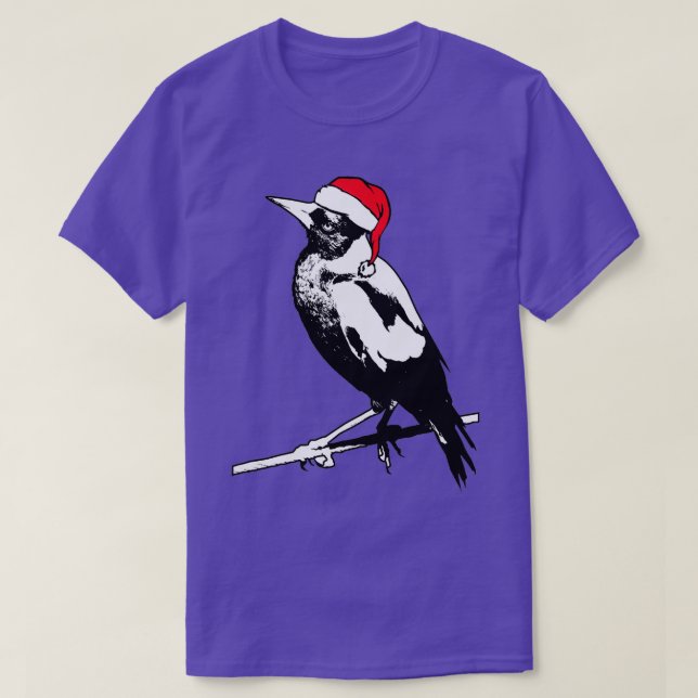 Australian Magpie Aussie Christmas  T Shirt (Design framsida)