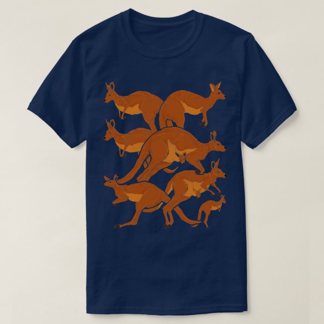 Australian Marsupial Zoo Animal Kangaroo T Shirt (Design framsida)