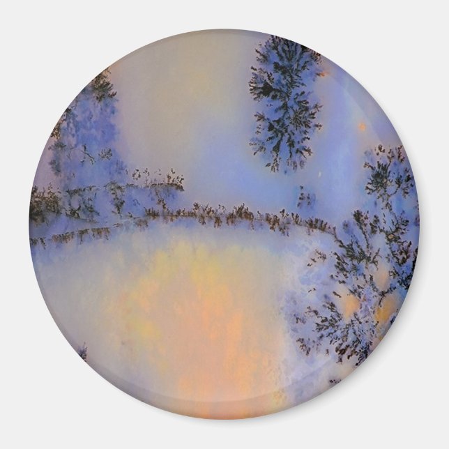 Australian Moss Agate Opus 2 Magnet (Framsidan)