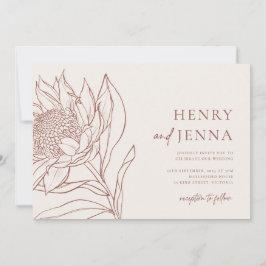 Australian Native Botanicals Waratah Protea Inbjudningar