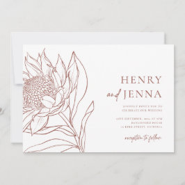 Australian Native Botanicals Waratah Protea Inbjudningar